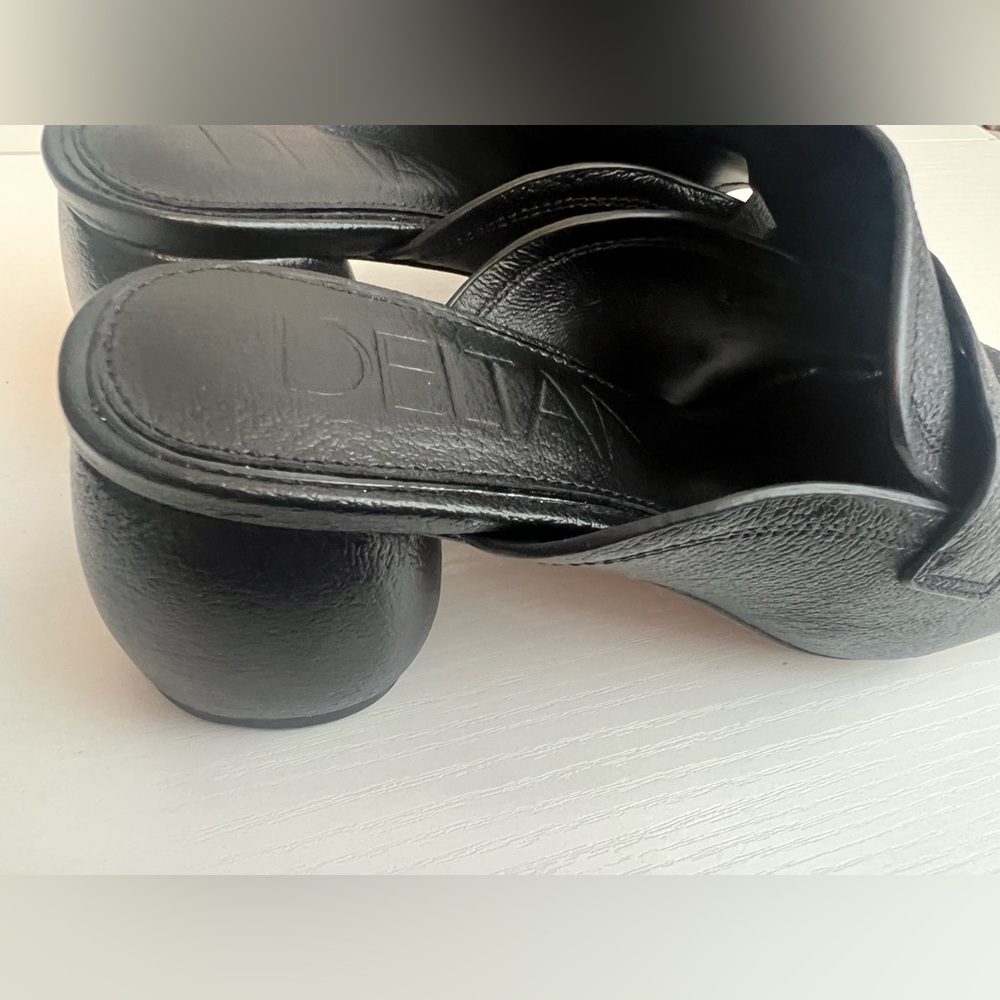 New Deltan Black Open Toe Women's Slide size 8 - Picture 3 of 6